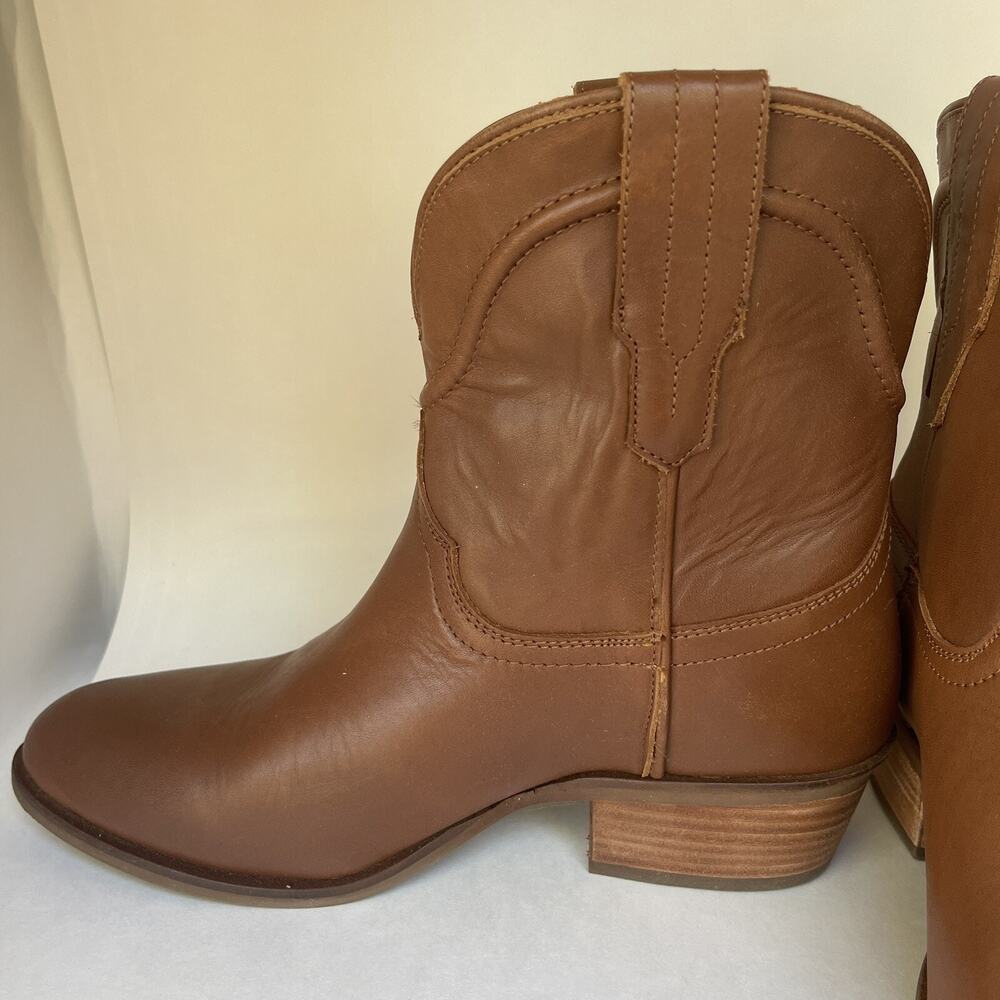 Dingo Seguaro Round Toe Cowboy Booties‎ Womens Brown Casual Boots Size 8.5 - Picture 4 of 15